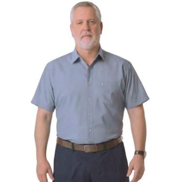 Imagem de Camisa Social Microleve Manga Curta Plus Size Não Amassa - C&C, Grafit