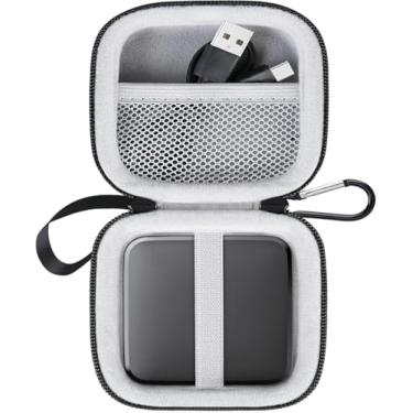 Imagem de Lacdo Estojo de transporte de disco rígido para unidades de estado sólido externas SSD 1/2TB USB 3.0 Western Digital Elements SE Bolsa de viagem de armazenamento repelente de água à prova, Preto+Cinza