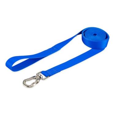 Imagem de Basic Pet Coleira Guia 5 Metros Para Cães Cachorro Adestramento Passeio Porte Grande Médio Pequeno (Azul, M)