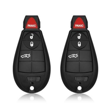Imagem de Controle remoto de entrada sem chave para carro M3N5WY783X IYZ-C01C 433MHz Substituição de 4 botões para Dodge Charger Magnum Challenger Jeep Grand Chrysler 2008-2014 - pacote com 2
