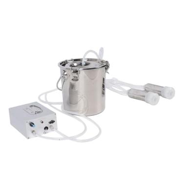 Imagem de Máquina de Ordenha Elétrica a Vácuo de Pulsação Automática, Máquina de Ordenha Elétrica Confiável Portátil para Vaca (Plugue dos EUA)