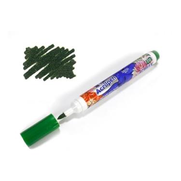 Imagem de Caneta Para Tecido Acrilpen 1 Unidade - Acrilex - Pintura Permanente e Personalização É Ideal Para Personalizar E Detalhar Seus Projetos De Tecido Com Precisão E Durabilidade (513 Verde Musgo)