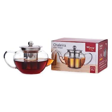 Imagem de Chaleira de Vidro com Infusor Inox Bistro 600ml - Wincy (VDA15004)