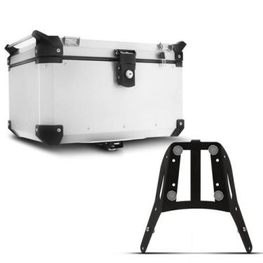 Imagem de Baú Moto Alumínio Top Case 48 Litros + Bagageiro Super Adventure CB 50