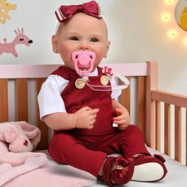 Imagem de Boneca Bebê Reborn Alice Corpo de Silicone Traços Reais - Mundo Kids