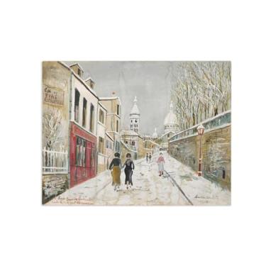 Imagem de Marice Utrilo Famous Paintings Wall Art - Pictures Wall Decor-Bedroom Wall Art Painting-Reprodução em tela - Rua 12/60x80cm24x31inch Sem moldura