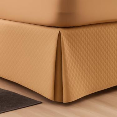 Imagem de Saia para Cama Box Matelada Lindas em Poliéster Vários Tamanhos(Bege-King)