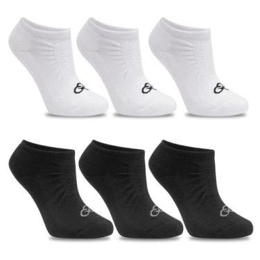 Imagem de Kit Meia Olympikus Invísivel Masculina c 6 Peças 39/44, Único, Preto, 