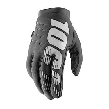 Imagem de 100% BRISKER Luvas femininas de motocross e mountain bike - Equipamento de proteção de corrida MTB e MX (GG - Preto/Cinza)