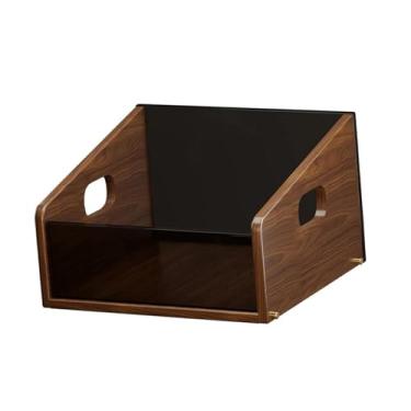 Imagem de Baoblaze Caixa de armazenamento de discos, suporte de exibição, fácil de montar, multifuncional, mesa, caixa aberta, estojo para apartamento, casa, quarto, Pequeno