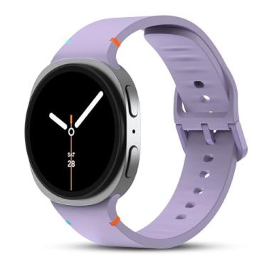 Imagem de Pulseira esportiva de substituição sem lacunas compatível com Samsung Galaxy Watch 8 de 40 mm e 44 mm/Watch 8 Classic de 46 mm, masculina e feminina