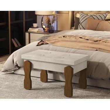 Imagem de Recamier Madri Bege 0,80 - Madeira  Suede  Suporta 80kg - Comprar Móve