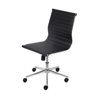 Imagem de Kit 2 Cadeiras Office Esteirinha Baixa Sem Braço