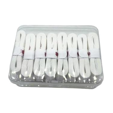 Imagem de oshhni Fita adesiva antiderrapante para raquete de badminton, 8 peças, faixa de suor, toque macio e seco, envoltório de cabo de alto desempenho para raquete, Branco