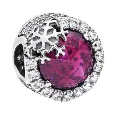 Imagem de Pingente De Coração De Vidro Murano Rosa Para Pulseira De Prata Esterl