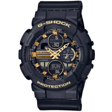 Imagem de Relógio CASIO G-SHOCK feminino preto anadigi GMA-S140M-1ADR