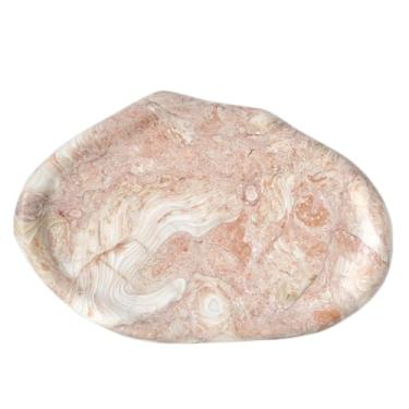 Imagem de Bandeja de mármore natural luxuosa em forma de nuvem, armazenamento de mármore para banheiro, cozinha, suporte de prato para produtos de cuidados com a pele, perfume, velas e joias, bandeja de chave