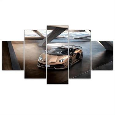 Imagem de Quadro Decorativo em Mosaico MDF Carro Esportivo 115x60cm - Império da