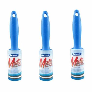 Imagem de Multi Tira Pelos Rolo 50 Adesivos Bompack Kit 3 Unidades - VendasShop