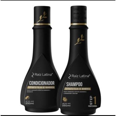 Imagem de Shampoo e Condicionador Extrato da Folha de Mandioca Raiz Latina