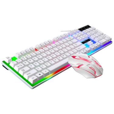 Imagem de Colorido Led Iluminado Backlit Usb Com Fio Pc Rainbow Gaming Keyboard 