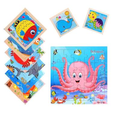 Imagem de Puzzles de madeira MAISHEKE Ocean Theme 135 peças para crianças de 4 a