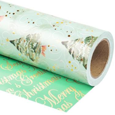 Imagem de Papel de embrulho de Natal WRAPAHOLIC 76cm x 30m reversível