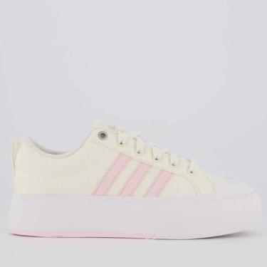 Imagem de Tênis Adidas Bravada Plataform Feminino Off White e Rosa, 34