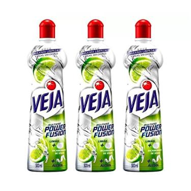 Imagem de Veja Limpador Multiuso Power Fusion Limão 500Ml, Pack com 3 unidades