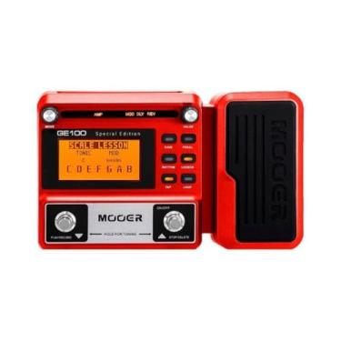 Imagem de Mooer Pedaleira Multiefeitos GE100SE Vermelha | para Guitarra, USB, 200 Presets de Fábrica, Tela LCD 2.4", Impulse Response, Pedal de Expressão, Edição Especial
