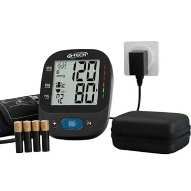 Imagem de Monitor Aparelho de Medir Pressão Arterial Digital de Braço com Bluetooth, Display LCD, Conexão Automática, Fonte de Alimentação 110/220V e 4 Pilhas