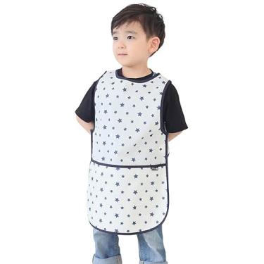 Imagem de Avental infantil Plie impermeável sem mangas com bolsos para idades de 1 a 8 anos da Plie, Navy Star, Medium