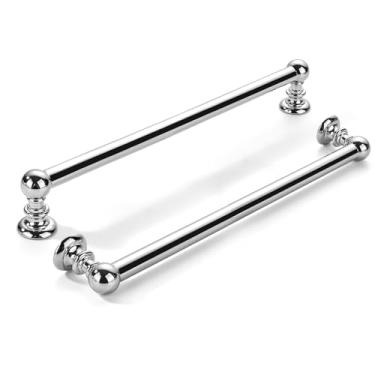 Imagem de khtumeware Pacote com 10 203 mm (8 pol.) Gabinete cromado polido central puxa ferragens sólidas de armário de cozinha resistente para gavetas, penteadeira, alça de banheiro