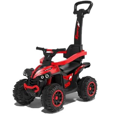 Imagem de Quadriciclo Infantil Jipe Com Spider Carrinho De Passeio Infantil Com Haste Empurradora Andador Smart Carrinho Empurrador (Vermelho)