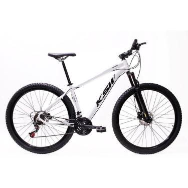 Imagem de Bicicleta Aro 29 Bike Ksw Xlt 21 Marchas Alumínio Freio A Disco - Branco -ad Preto - 19 Branco -ad Preto