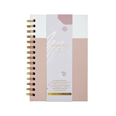 Imagem de Promptly Journals, Um diário pós-parto (lilás em pó, couro sintético) - Diário de recuperação pós-parto para mulheres, presente para nova mãe, diário guiado para ela