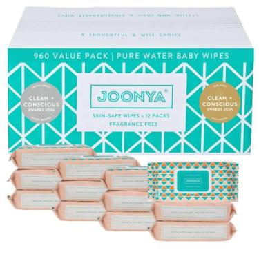 Imagem de Toalhetes para bebês JOONYA sem perfume à base de plantas 960 unidades