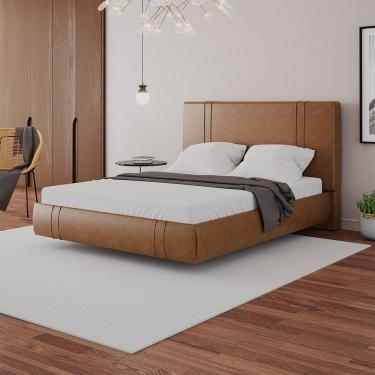 Imagem de Cama Flutuante Star Queen Size Couro Ecológico Pu - Skybox Pu Caramelo