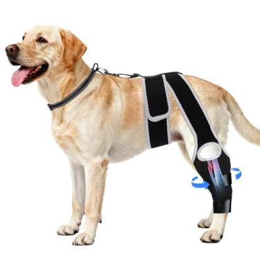 Imagem de AIERSA Manga de perna de cachorro para parar de lamber, manga para cães perna traseira, traje de recuperação para cães para evitar lamber, adequado para proteção da perna frontal traseira para cães