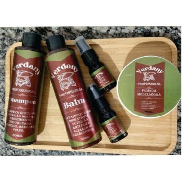 Imagem de Kit de Barba/Cabelo Masculino. Shampoo, Balm, Cera Matte, Tonico, Oleo