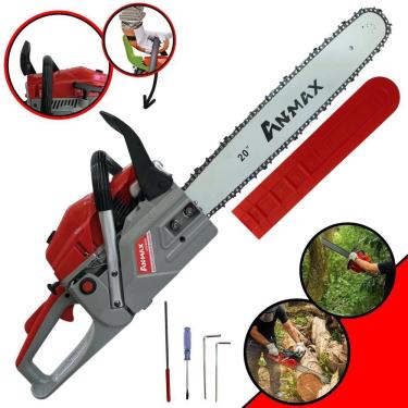 Imagem de Motosserra Anmax Cs5800a à Gasolina 2t 58cc 3,1hp Sabre 20'' Ponta Rolante Profissional