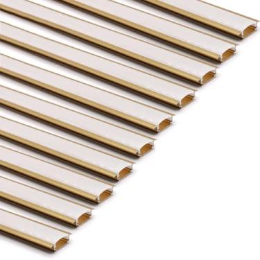 Imagem de Kit 10 Metros Perfil Embutir Alumínio Slim P/Fita Led (Dourado)