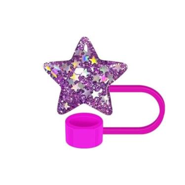 Imagem de Tampa de palha para Stanley Cup 30 canudo de silicone de 1,134 g, topo compatível com copo de garrafa de água 10 mm tampas de canudo reutilizáveis à prova de poeira (rosa)