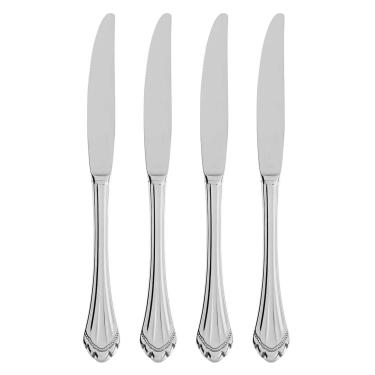 Imagem de Oneida Marquette Facas de jantar finas, conjunto de 4, aço inoxidável 18/10, conjunto de pratos, pode ser lavado na lava-louças