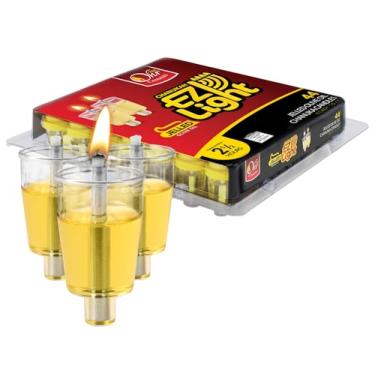 Imagem de OHR CANDLES Velas de óleo de menorá pré-cheias, velas de Hanukkah luzes EZ, azeite de oliva 100% gelatinado com pavio de algodão em copo de plástico, médio (pacote com 44) - queima aproximadamente,