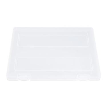 Imagem de Caixa de armazenamento de documentos transparente caixa de armazenamento de arquivo de plástico com bloqueio de fivela segura para escritório casa escola organização (Ah)