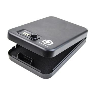 Imagem de Cofre Portátil Com Segredo Manual Arma Documentos E Dinheiro Cor Preto