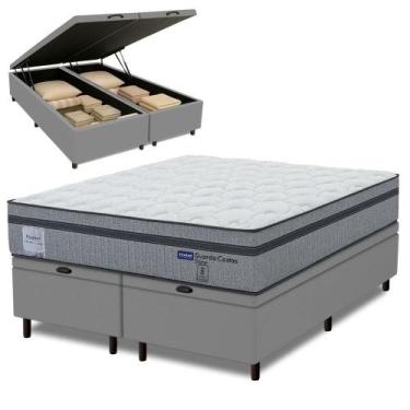 Imagem de Cama Box Baú Queen Probel Molas Ensacadas Euro In 158x198x71cm Guarda 