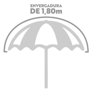 Imagem de Guarda-Sol Para Praia Piscina Mor Verde Prata Silvercoating Fps70 180c