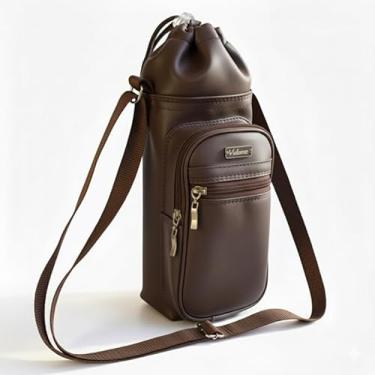 Imagem de Bolsa Térmica (MARROM) GALANTE para Garrafa de 2 LITROS em Couro Sintético - Coleção Cores VERÃO 2026